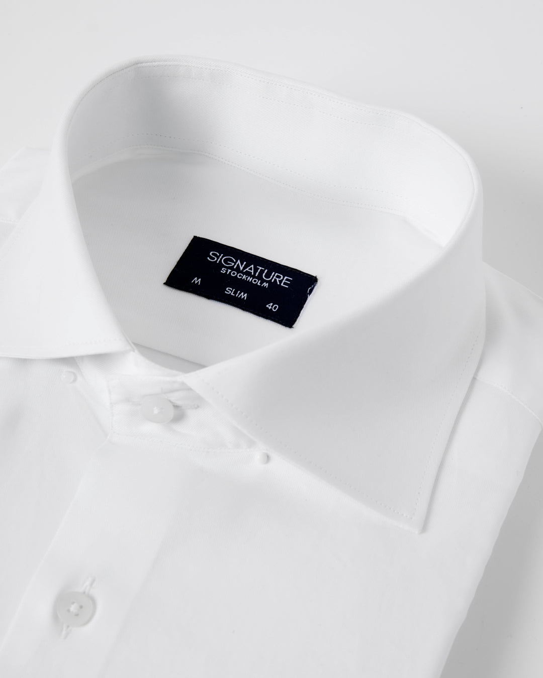Diplomat Vit Twillskjorta - Slim fit - Hydrofobisk