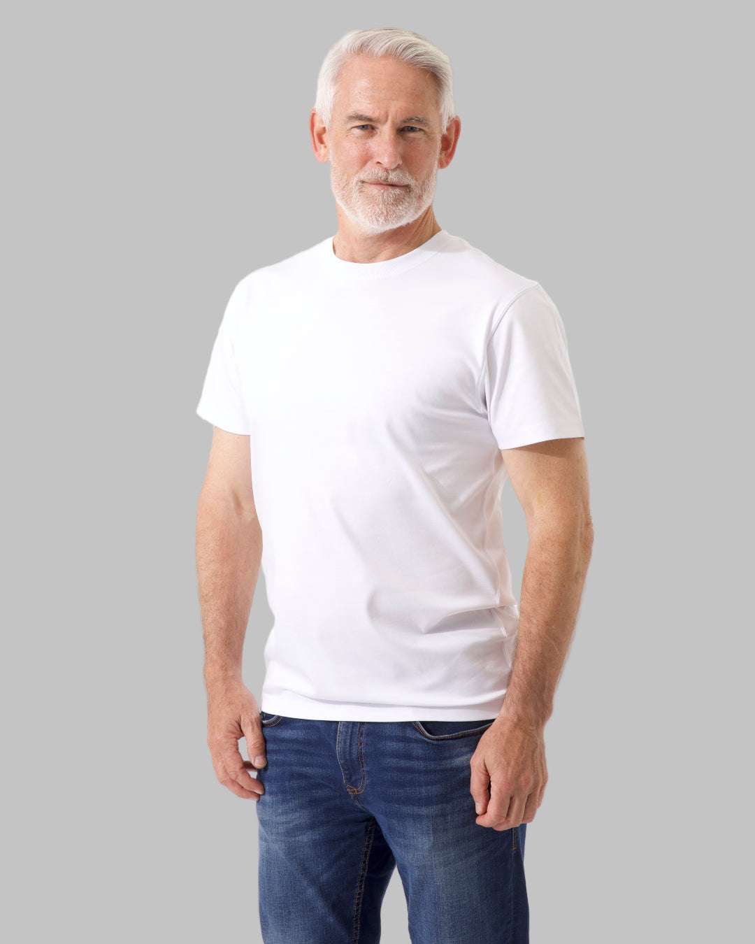 Lyxig Pima T-shirt Vit - Hydrofobisk