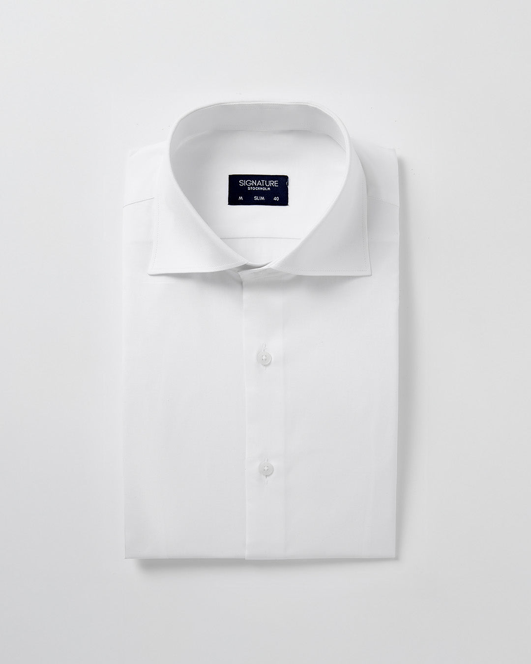 Diplomat Vit Twillskjorta - Slim fit - Hydrofobisk