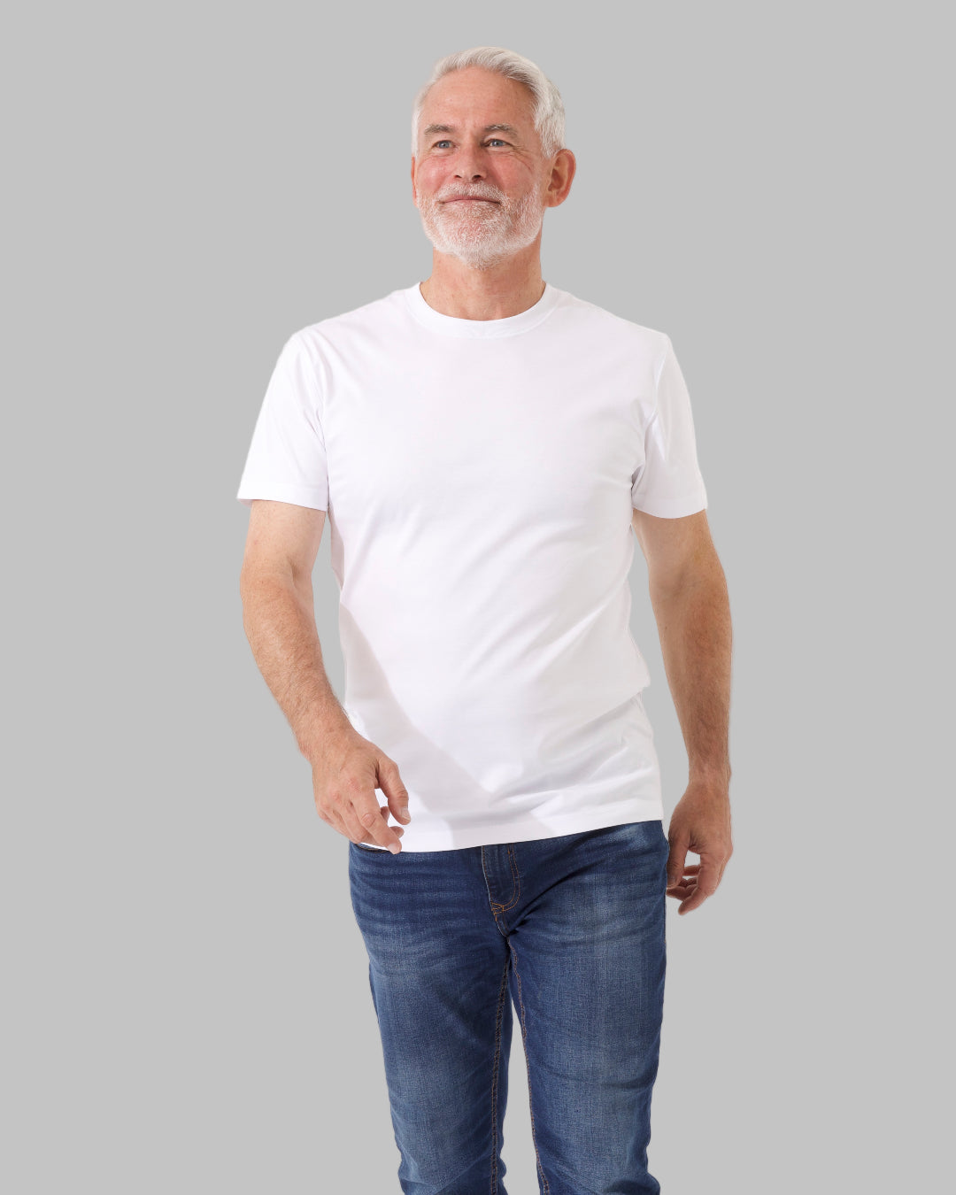 Lyxig Pima T-shirt Vit - Hydrofobisk
